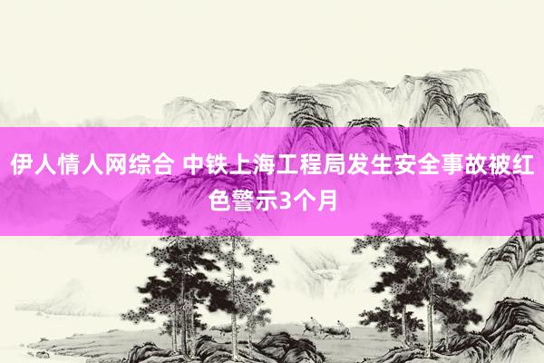 伊人情人网综合 中铁上海工程局发生安全事故被红色警示3个月