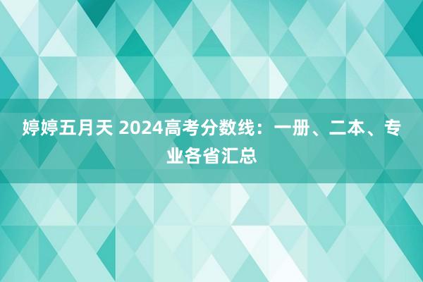 婷婷五月天 2024高考分数线：一册、二本、专业各省汇总