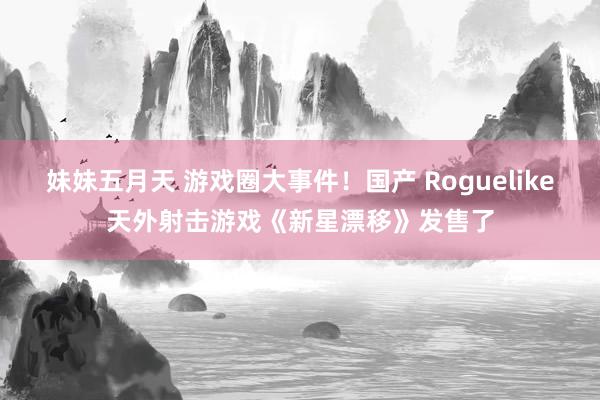 妹妹五月天 游戏圈大事件！国产 Roguelike天外射击游戏《新星漂移》发售了